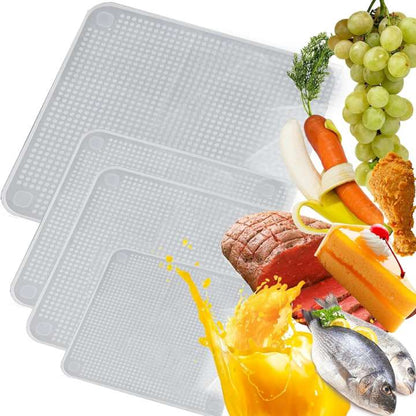 4 Pieces Reusable Extendable Silicone Lids | Safe & Healthy Food Storage Covers | Flexible Silicone Lids for Bowls, Cups, Beakers (9.5 cm – 19 cm)