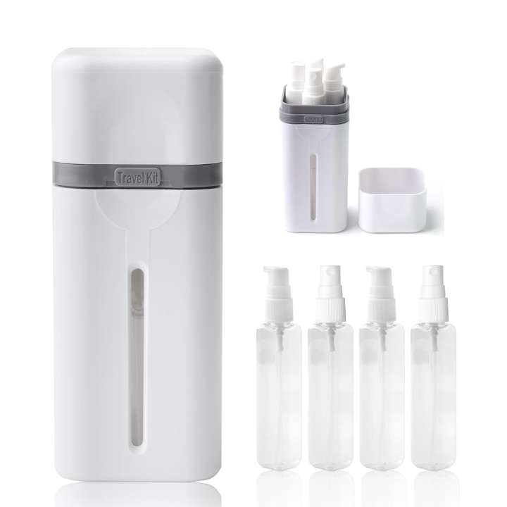 4 Pack 50ml refillable travel bottles set leak-proof toiletry containers for shampoo conditioner lotion cream travel accessories