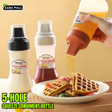 5-Hole Squeeze Condiment Bottle ? Multi-Nozzle Refillable Sauce Dispenser for Ketchup, Mustard, BBQ, Syrup & Dressings