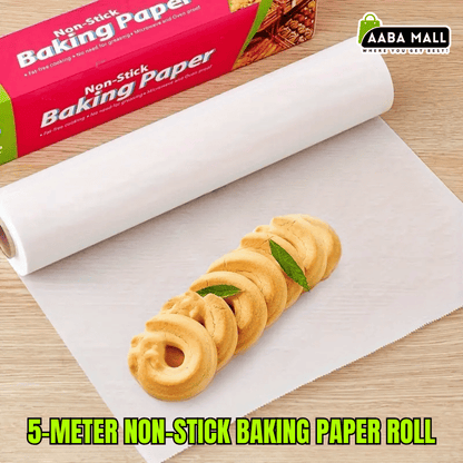 Non-stick baking paper roll and butter paper sheet 5-meter kitchen roll pack COD AABA MALL 