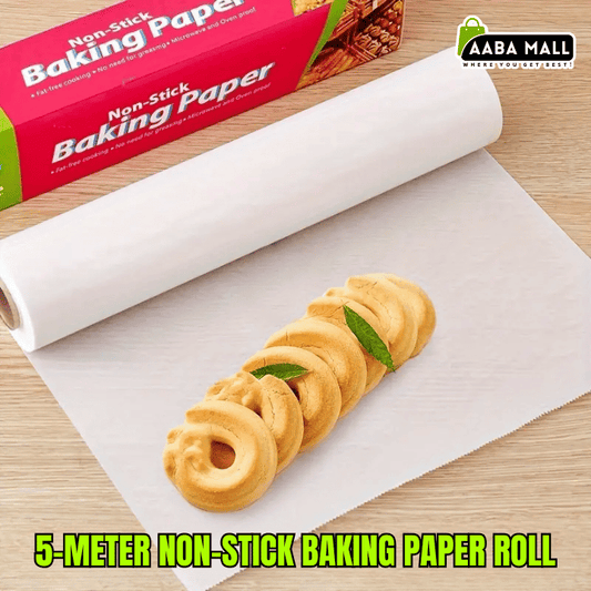 Non-stick baking paper roll and butter paper sheet 5-meter kitchen roll pack COD AABA MALL 