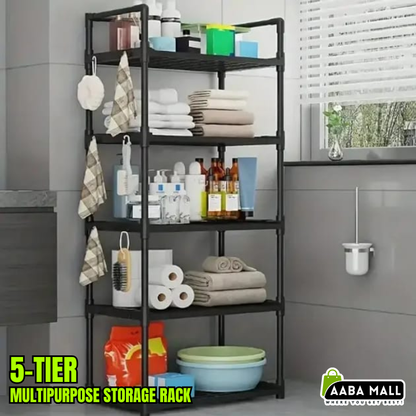 5-tier kitchen storage rack adjustable shelf