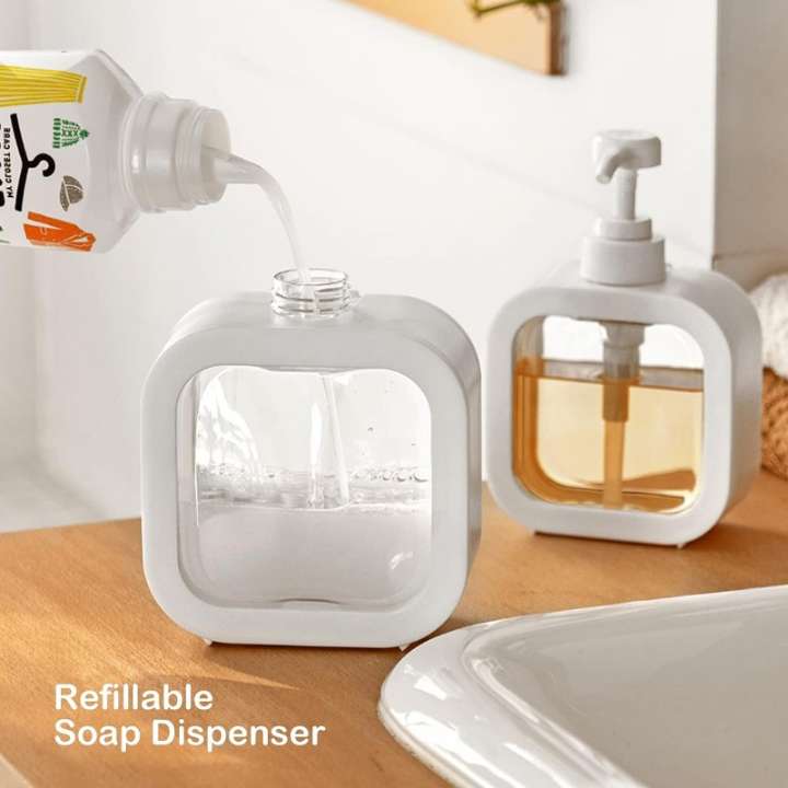 Refillable Soap Pump Dispenser Bottle – Hand Wash, Shampoo, Liquid Gel Dispenser for Bathroom & Kitchen (Random Colors)