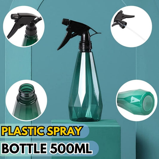 500ML plastic spray bottle with refillable trigger sprayer