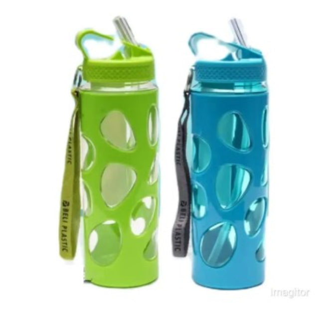 500ML water bottle with cube infuser and protective bubble cover