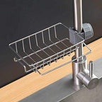Stainless Steel Sink Caddy Organizer | Sponge Holder - Practical Home Kitchen Faucet - AABA MALL