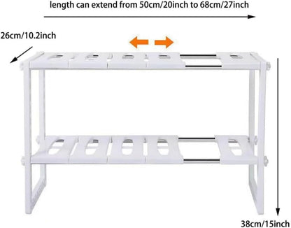 under sink storage, kitchen organizer, adjustable shelf, expandable rack, cabinet organizer, bathroom storage, space saving rack, kitchen storage shelf, multi functional rack
