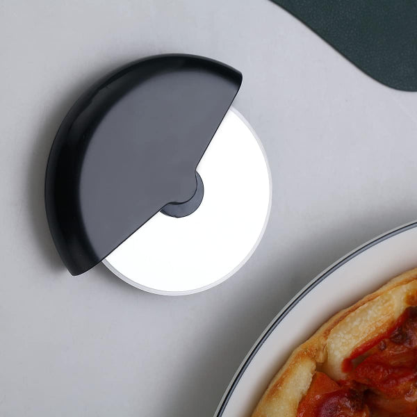 Heavy-Duty Pizza Cutter Wheel ? Sharp Stainless Steel Blade with Non-Slip Handle | Roller Design for Effortless Pizza, Cake, Pie & Bread Slicing | Large Pizza Cutter, Cake Slicer, Kitchen Tool - AABA MALL