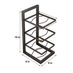 pot rack organizer, 4 tier pot stand, cookware storage rack, stainless steel kitchen rack, adjustable pot holder, pan and lid organizer, kitchen storage solution, countertop pot stand
