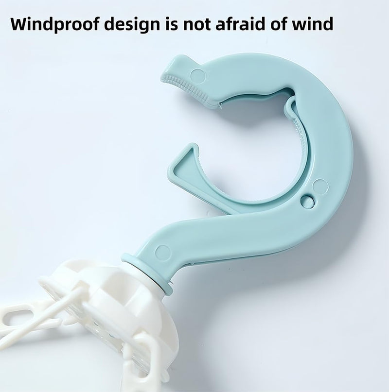 8 Clips / 16 Clips Rectangle Clothes Hanger | Windproof Drying Rack with Strong Hanger Clips | Socks, Underwear, Towels & Laundry Dryer Organizer - AABA MALL