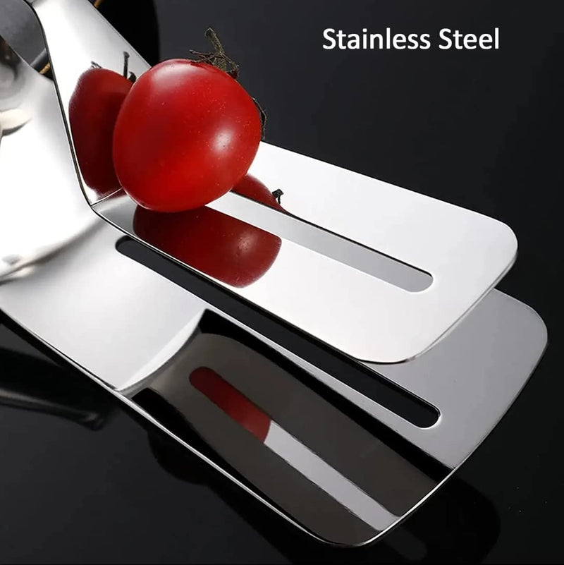 Double-Sided Spatula Tong Chimta for Cooking | Stainless Steel Flipping Turner with Lock for Easy Storage - AABA MALL