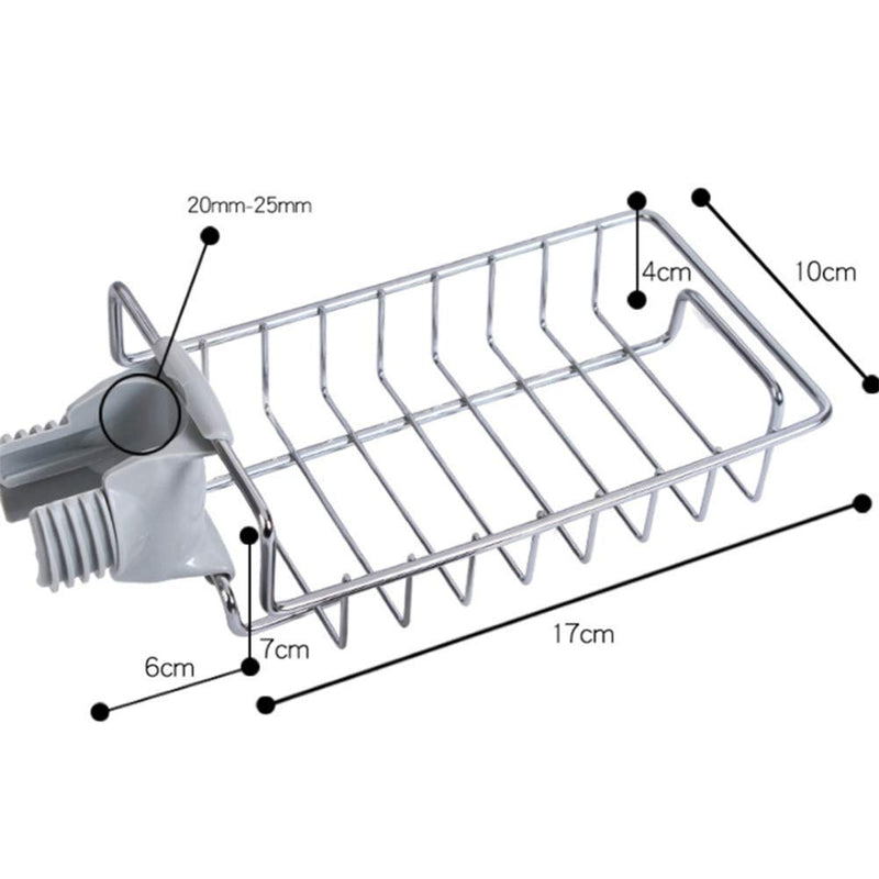 Stainless Steel Sink Caddy Organizer | Sponge Holder - Practical Home Kitchen Faucet - AABA MALL
