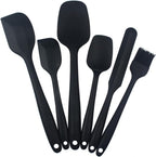 6-Piece Silicone Spatula Set | Food-Grade Rubber Spatulas for Baking, Cooking & Mixing | Heat-Resistant, Non-Stick & Dishwasher Safe - AABA MALL