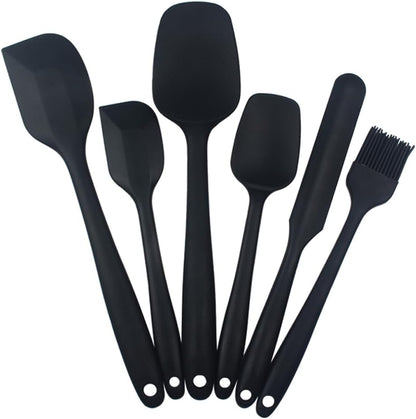 6-Piece Silicone Spatula Set | Food-Grade Rubber Spatulas for Baking, Cooking & Mixing | Heat-Resistant, Non-Stick & Dishwasher Safe