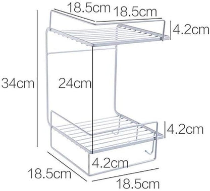 corner shelf, wall mounted storage rack, bathroom shelf, kitchen organizer, adhesive wall rack, no drill shelf, waterproof storage rack, bathroom accessories, space saving shelf