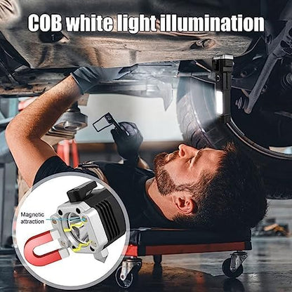 Multifunctional Rechargeable LED Flashlight | Long-Range Torch with Power Bank, Hammer, Magnetic Base, Window Breaker & Seatbelt Cutter