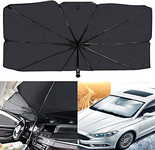 Car Sun Shade Umbrella Cover for Windshield UV Reflecting Foldable Front Glass Sunshade Umbrella