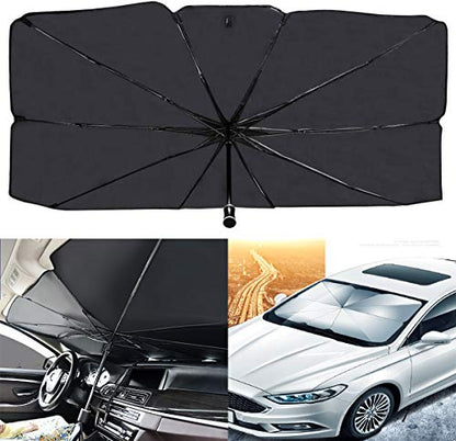 Car Sun Shade Umbrella Cover for Windshield UV Reflecting Foldable Front Glass Sunshade Umbrella