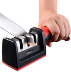 Manual 3-in-1 Knife Sharpener | 3-Stage Sharpening Tool for Repairing, Grinding & Polishing Blades - AABA MALL