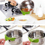 Silicone Pot Pour Funnel Nozzle Slip On Soup Spout Funnel for Pots Pans and Bowls and Jars Kitchen Gadget Tool Anti-Spill - AABA MALL