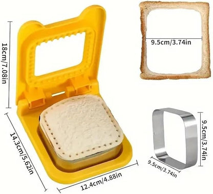 Sandwich Cutter and Sealer | DIY Square Pocket Sandwich Maker | Uncrustables Cutter Tool – Multicolor