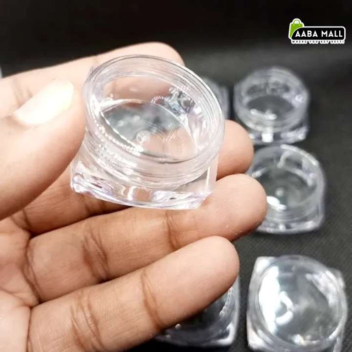 5 Gram Empty Cosmetic Containers – Square Shape Mini Plastic Makeup Jars with Acrylic Box