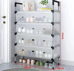 5-Tier Metal Shoe Rack Organizer | Small, Space-Saving Vertical Storage Cabinet for Entryway