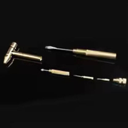 5 in 1 Multifunctional Porcelain Hammer with Built-in Screwdriver | Indoor & Outdoor Mini Tool