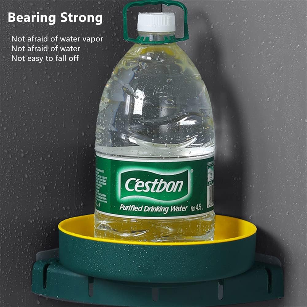 Corner Shower Caddy | 360° Rotating Wall-Mounted Bathroom Organizer