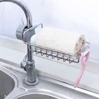 Stainless Steel Sink Caddy Organizer | Sponge Holder - Practical Home Kitchen Faucet - AABA MALL