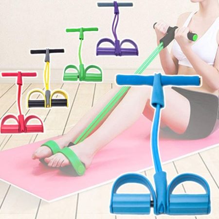 Tummy Trimmer Abdomen Exerciser Leg Exerciser Elastic Sit Up Pull Rope - AABA MALL