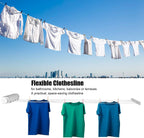 5-Line Retractable Clothesline Wall Mounted Laundry Laundry Washing Line Dryer Drying Line - AABA MALL