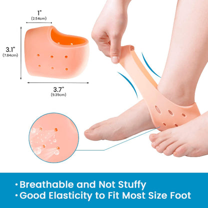 heel cups for heel pain, plantar fasciitis heel support, silicone heel protectors, heel cushions for bone spur, shock absorbing heel pads, orthopedic heel support, heel spur inserts, foot pain relief.