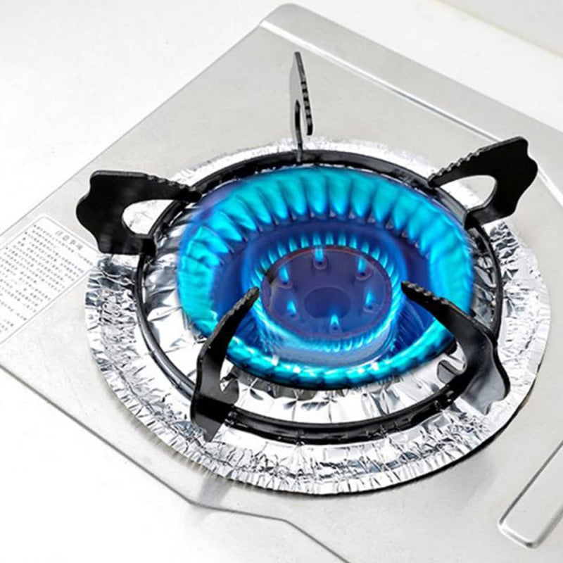 Aluminum Foil Gas Stove Liner & Burner Cover (Round Shape) - Pack of 10 (Copy) - AABA MALL