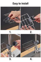 Stainless Steel Sink Caddy Organizer | Sponge Holder - Practical Home Kitchen Faucet - AABA MALL