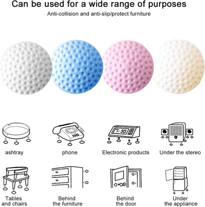 Silicone Door Bumper (5 Pcs Set) – Wall Protector & Door Handle Stopper | Self-Adhesive Clear Knob Pads | Round Wall Shield Cushion
