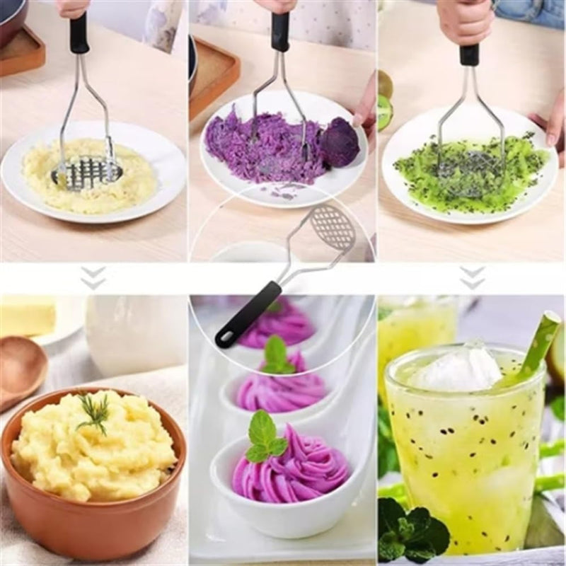 Stainless Steel Potato Masher | Durable & Rust-Resistant Kitchen Tool - AABA MALL