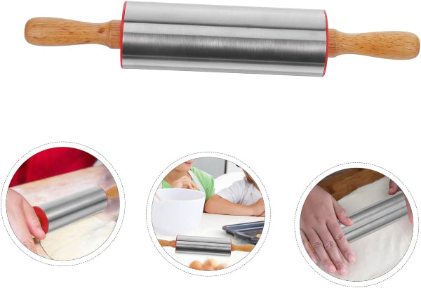 stainless steel rolling pin, belan, bailan, dough roller, pastry roller, fondant rolling pin, kitchen tools, baking accessories, pizza dough roller