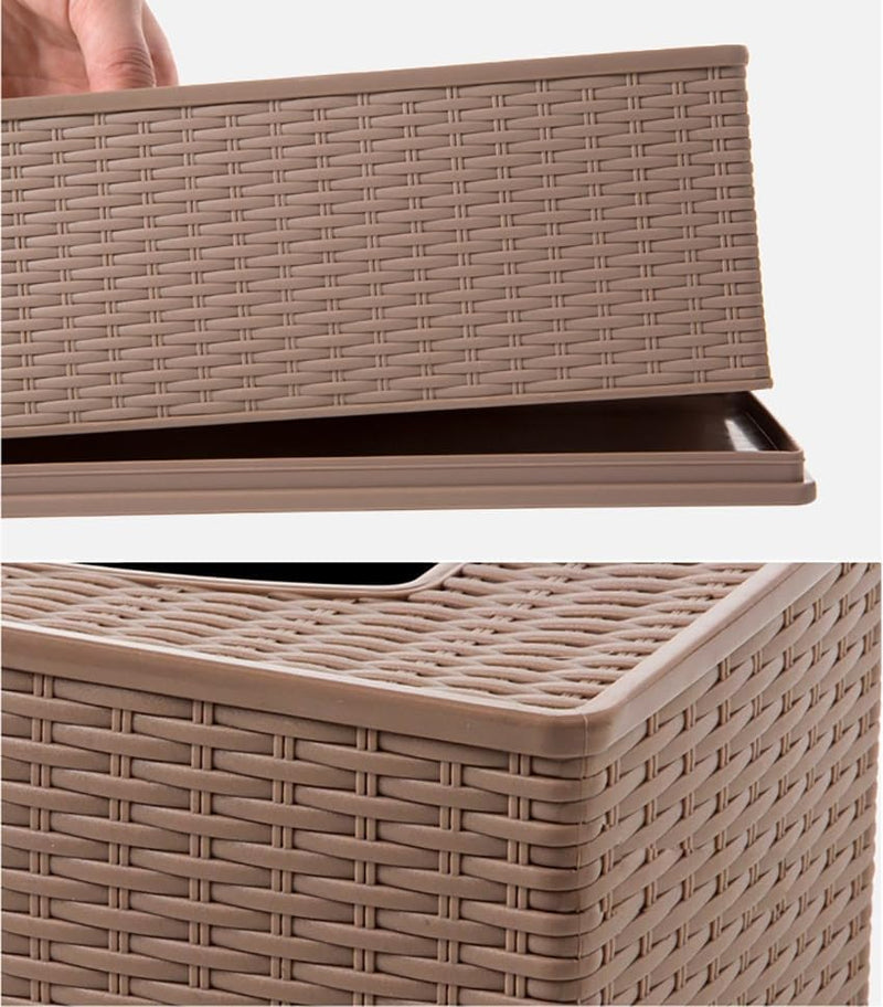 Tissue Box Storage Container | Removable Cover for Easy Refilling - AABA MALL