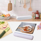 Cling Film Dispenser & Cutter | Food Wrap Holder with Slide Cutter & 1 BPA-Free Plastic Wrap Refill - AABA MALL
