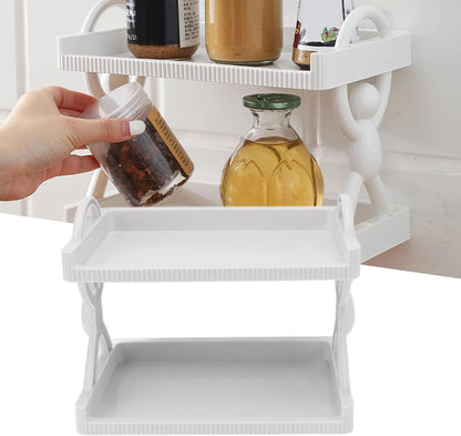 3 Layer Character Wall Shelves | Multi-Purpose Kitchen & Bathroom Cabinet Shelf Organizer | Simple Style Worktop Storage Racks for Home & Office