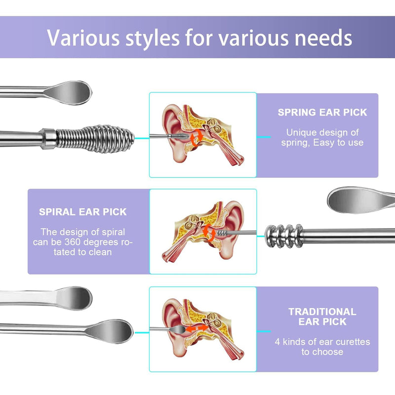 Ear Wax Removal Tool Set 6-in-1 - AABA MALL