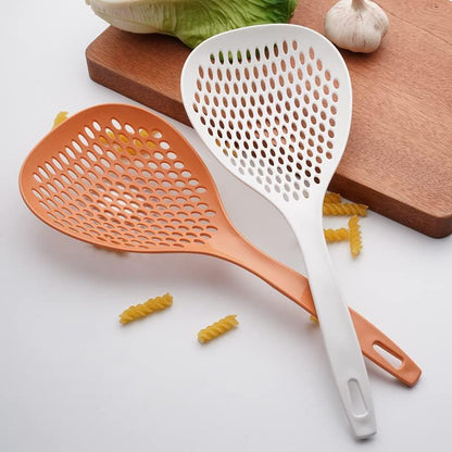Scoop Colander Strainer Spoon – Heat Resistant Slotted Spoon with Handle | Kitchen Cooking Utensils for Straining, Frying & Serving