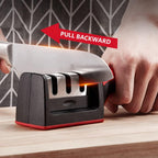 Manual 3-in-1 Knife Sharpener | 3-Stage Sharpening Tool for Repairing, Grinding & Polishing Blades - AABA MALL