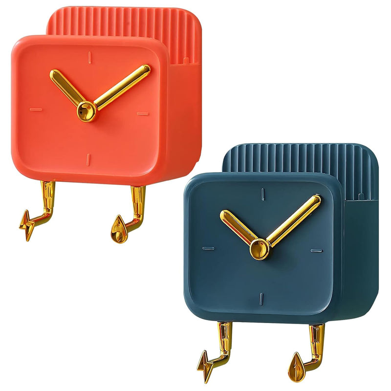 Cute Clock-Style Mobile / Remote Holder Storage Box for Brushes, Combs, Pens & Pencils - AABA MALL
