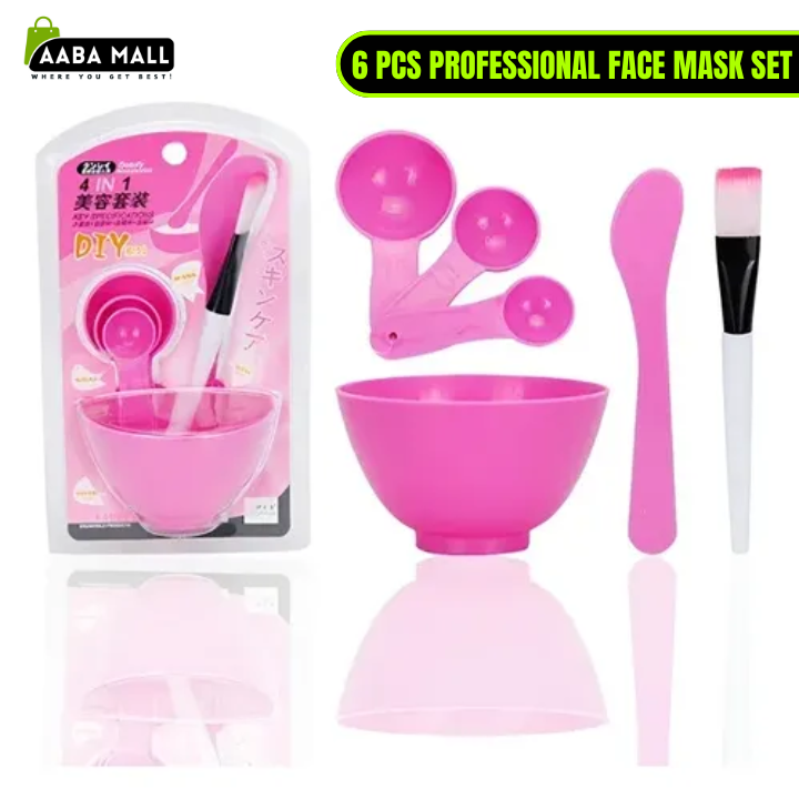 6 Pcs Professional Face Mask & Bleach Bowl Set – Facial Mixing Bowl with Brush for Women, Salon & Parlour Accessories