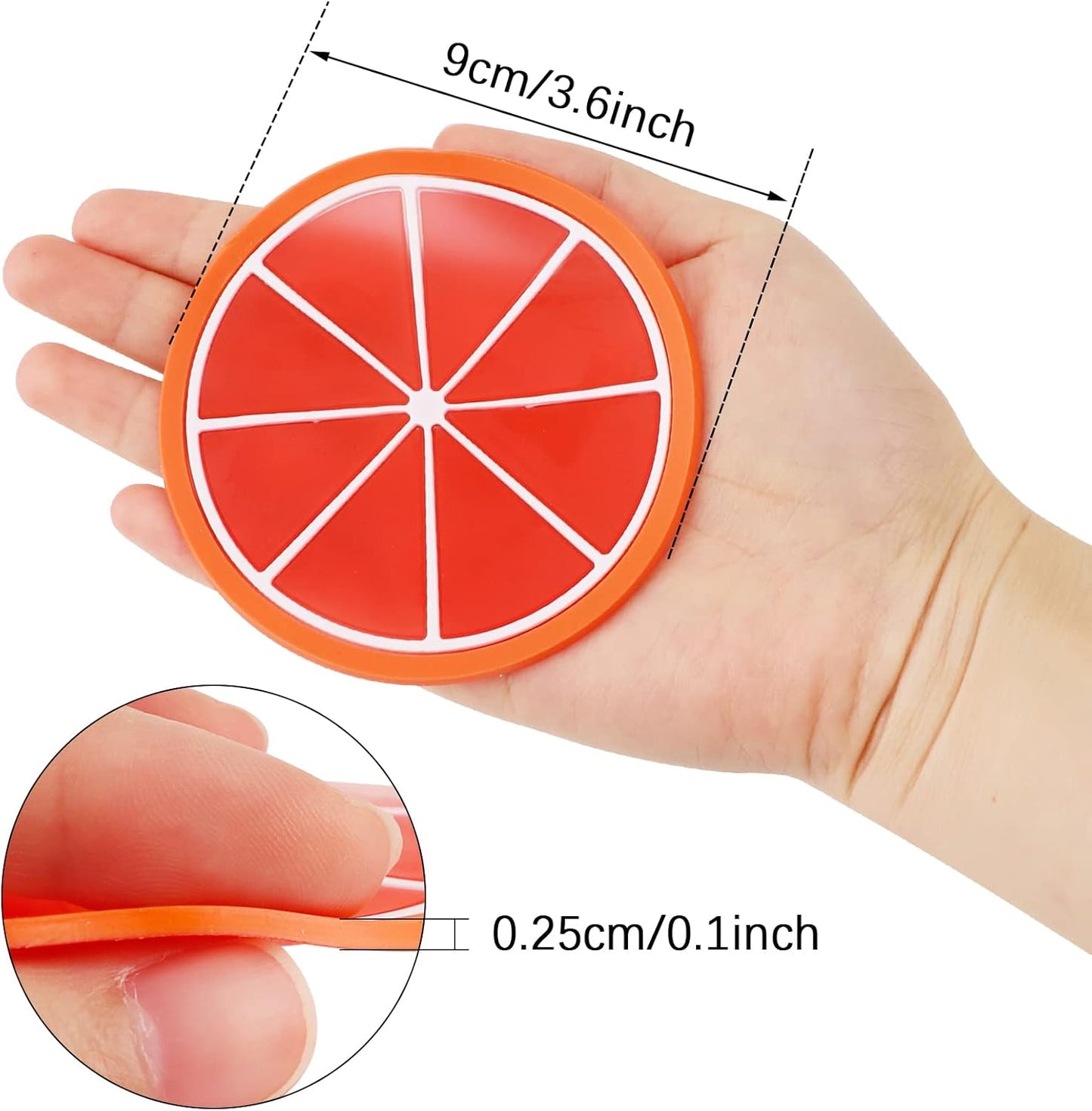 Silicone Drinks Coasters Set of 6 – Fun Fruit Design, Heat-Resistant Table Protectors