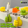 6 Pcs Silicone Thumbs Up Cable Organizer ? Hand Thumb Wire Holder Clip for USB, Charger & Earphone Cables