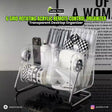 6-Grid 360ø Rotating Acrylic Remote Control & Stationery Storage Box ? Transparent Desktop Organizer