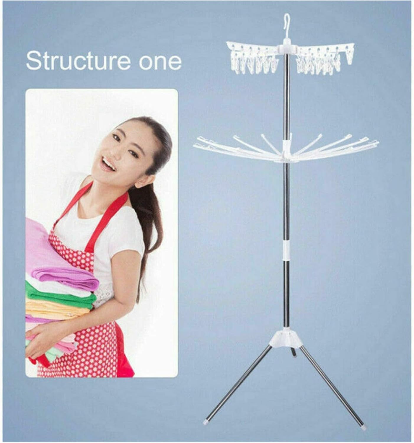 3-Tier Multifunctional Foldable Clothes Drying Rack & Hanger